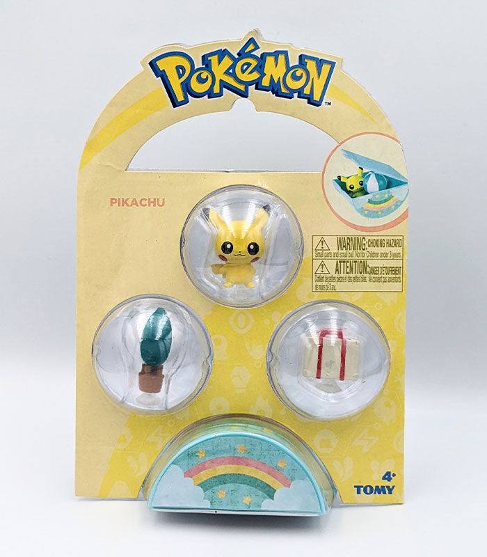 TOMY Pokemon PitaPoke Pikachu Playset with accessories and carry case.