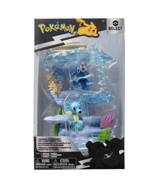 Pokemon Select Undersea Environment pack featuring Popplio and Horsea in packaging.