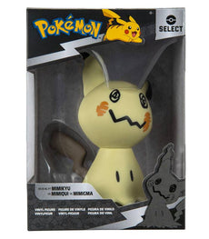 Mimikyu 4 Inch Pokémon Select Vinyl Figure in box for collectors.