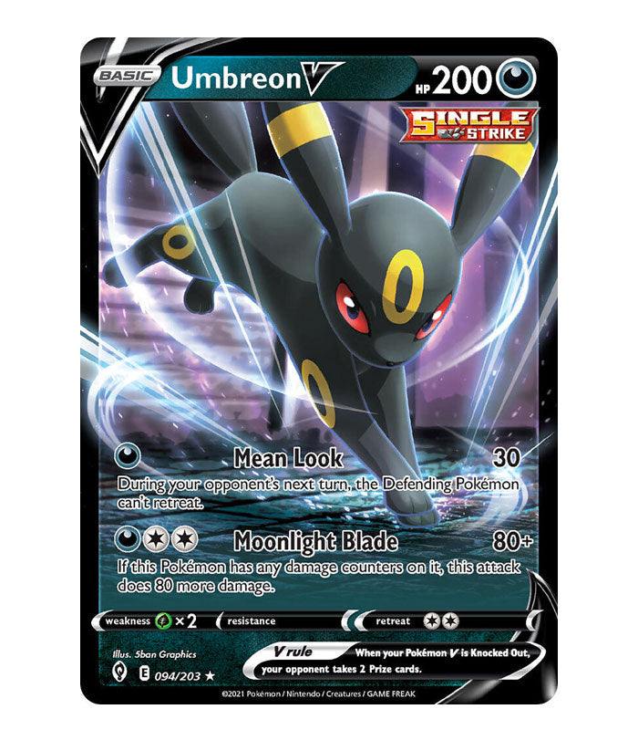 Pokémon TCG: V Heroes Tin - Umbreon V single strike card