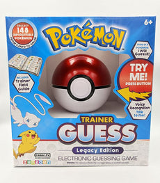Pokémon Trainer Guess Legacy Edition electronic guessing game with voice recognition and trainer field guide.