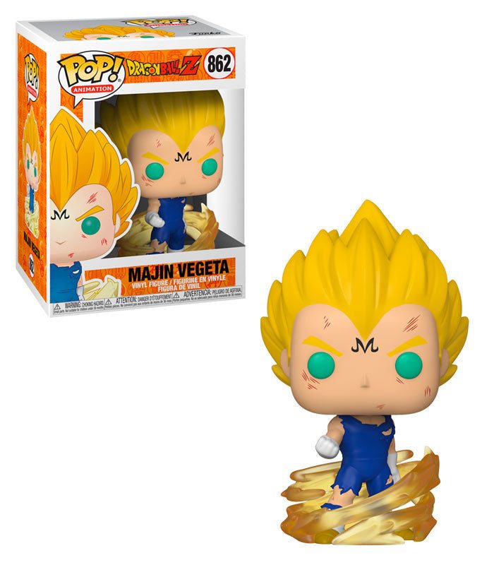 Majin Vegeta POP! Vinyl Figure from Dragon Ball Z with iconic design and detailed features.