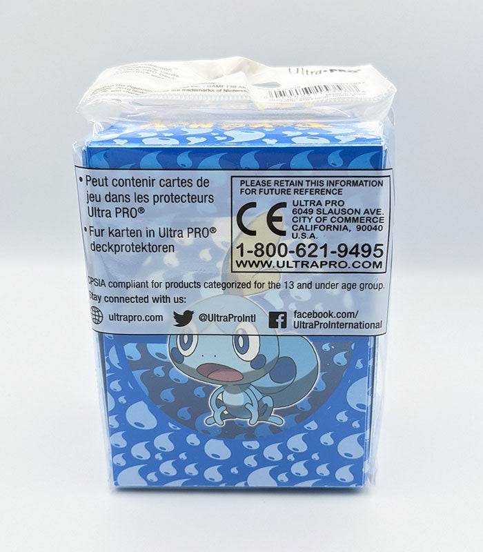 Pokémon Ultra Pro Sobble Deck Box with card divider for TCG protection.