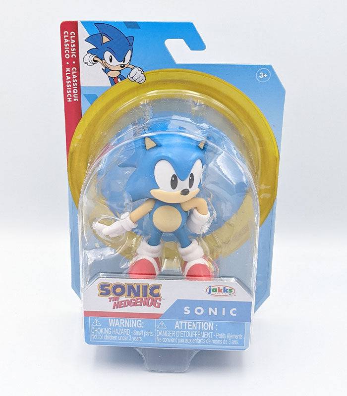 Sonic the Hedgehog 2.5 inch figure in packaging with classic design and articulation points.