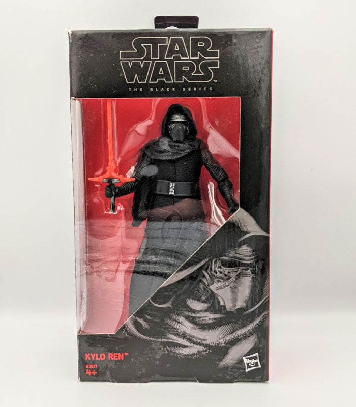 Star Wars The Black Series Kylo Ren 6-inch action figure in display box with accessories.