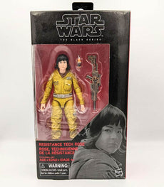 Star Wars The Black Series Resistance Tech Rose 6-inch action figure in display box with accessories.