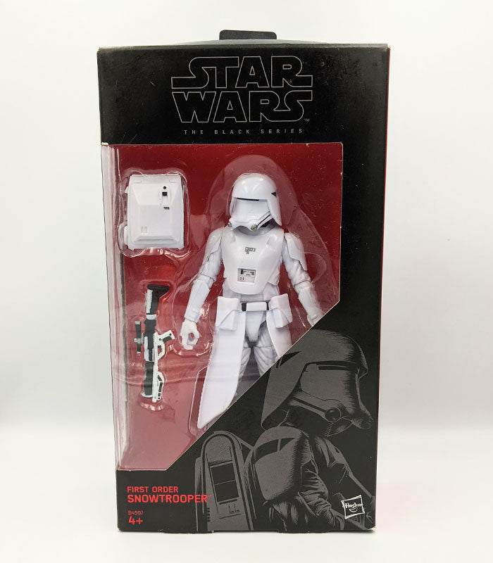 Star Wars The Black Series First Order Snowtrooper action figure in windowed display box.