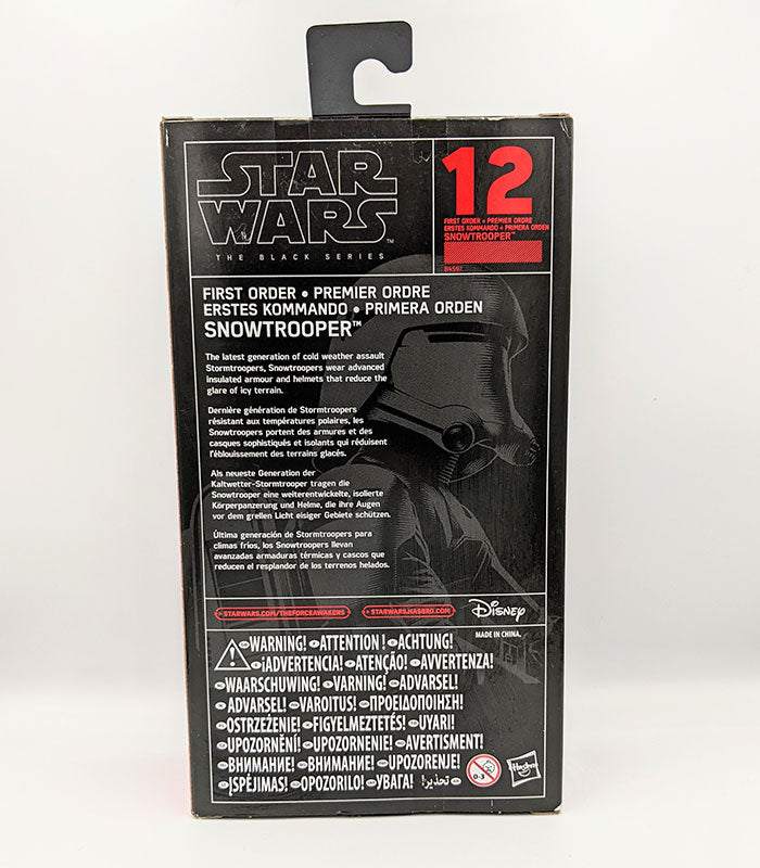 Wars The Black Series - First Order Snowtrooper back of pack