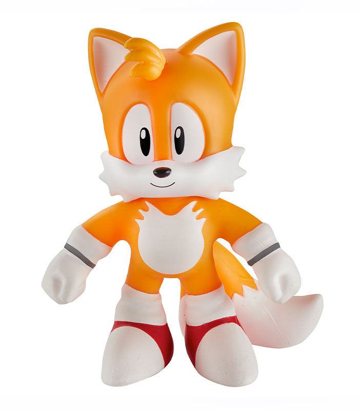 Stretch Armstrong Tails toy, super-stretchy two-tailed fox, official Sonic the Hedgehog merchandise.