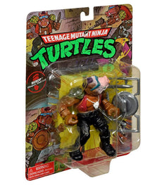 Teenage Mutant Ninja Turtles Classic Bebop action figure in packaging with weapons.