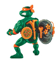 Load image into Gallery viewer, Teenage Mutant Ninja Turtles Classic Michelangelo action figure with weapons and shell.

