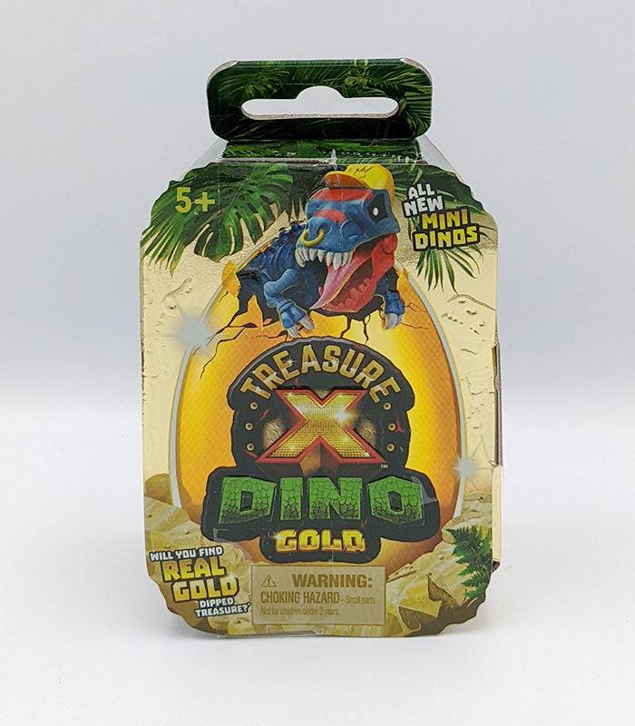 Treasure X Dino Gold Mini Dino pack with dino illustration and real gold treasure feature.