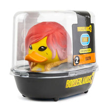 Load image into Gallery viewer, TUBBZ Borderlands 3 Lilith Collectible Duck in displayable tub box.
