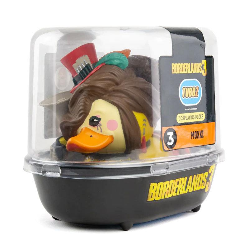 TUBBZ Borderlands 3 Moxxi collectible duck in displayable tub box.