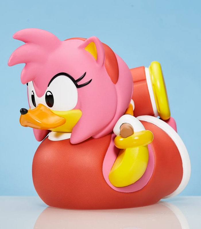 Limited edition TUBBZ Sonic The Hedgehog Amy Rose collectible duck figurine.