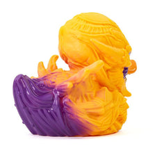 Load image into Gallery viewer, TUBBZ Doom Imp Collectible Duck in vibrant orange armor with horns and spiked tail, displayed in detail.
