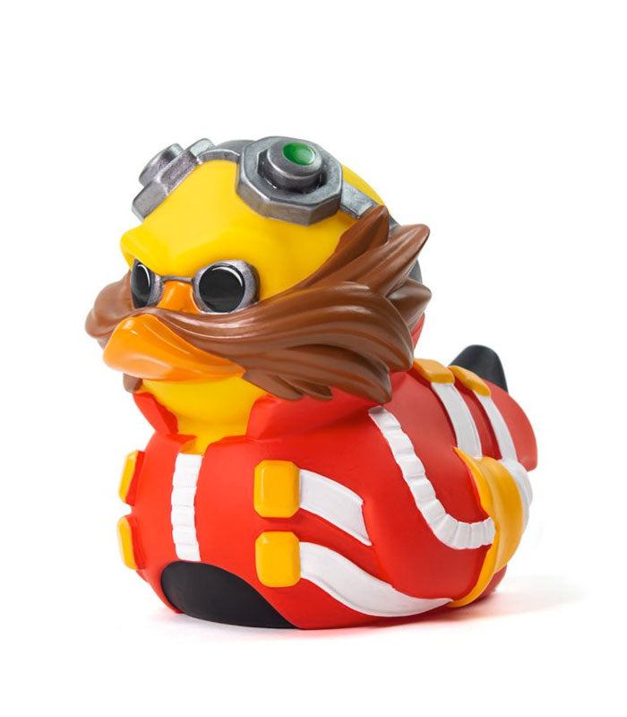 Hedgehog Dr Eggman collectible duck figurine with detailed design.