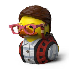 Load image into Gallery viewer, TUBBZ Ghostbusters Janine Melnitz Collectible Duck with red hair and glasses in signature outfit.

