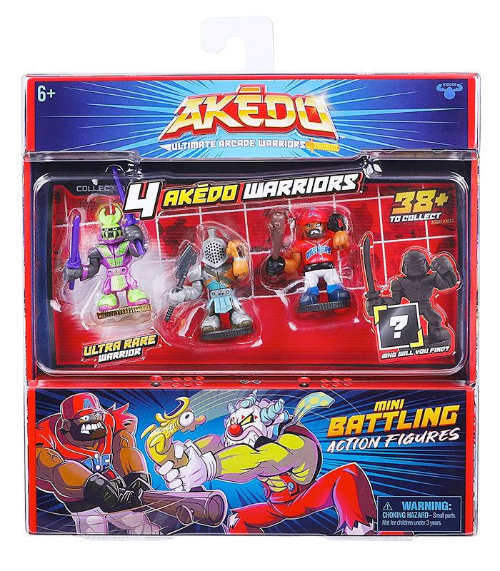 Akedo Ultimate Arcade Warrior Collectors Pack with Twinfang, Slam Granderson & Aximus action figures.