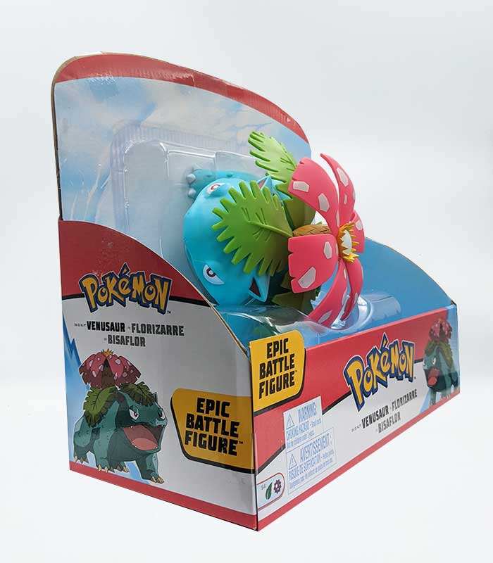 Pokemon Battle Figures - Venusaur in packaging, ready for epic battles. Suitable for ages 4 and up.