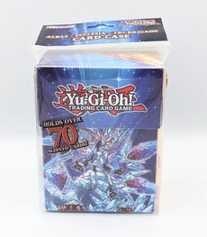 Yu-Gi-Oh! Albaz Ecclesia Tri Brigade Deck Box by Ultra Pro for card protection.