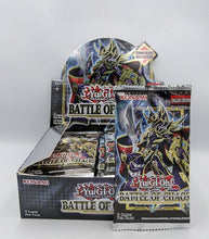 Load image into Gallery viewer, Yu-Gi-Oh! Battle Of Chaos Booster Pack with trading cards display.
