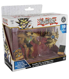 Yu-Gi-Oh! Exodia The Forbidden One and Castle Of Dark Illusions battle figure pack with exclusive cards in packaging.