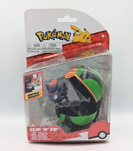 Load image into Gallery viewer, Pokemon Clip &#39;N&#39; Go Zorua figure with Dusk Ball in packaging.
