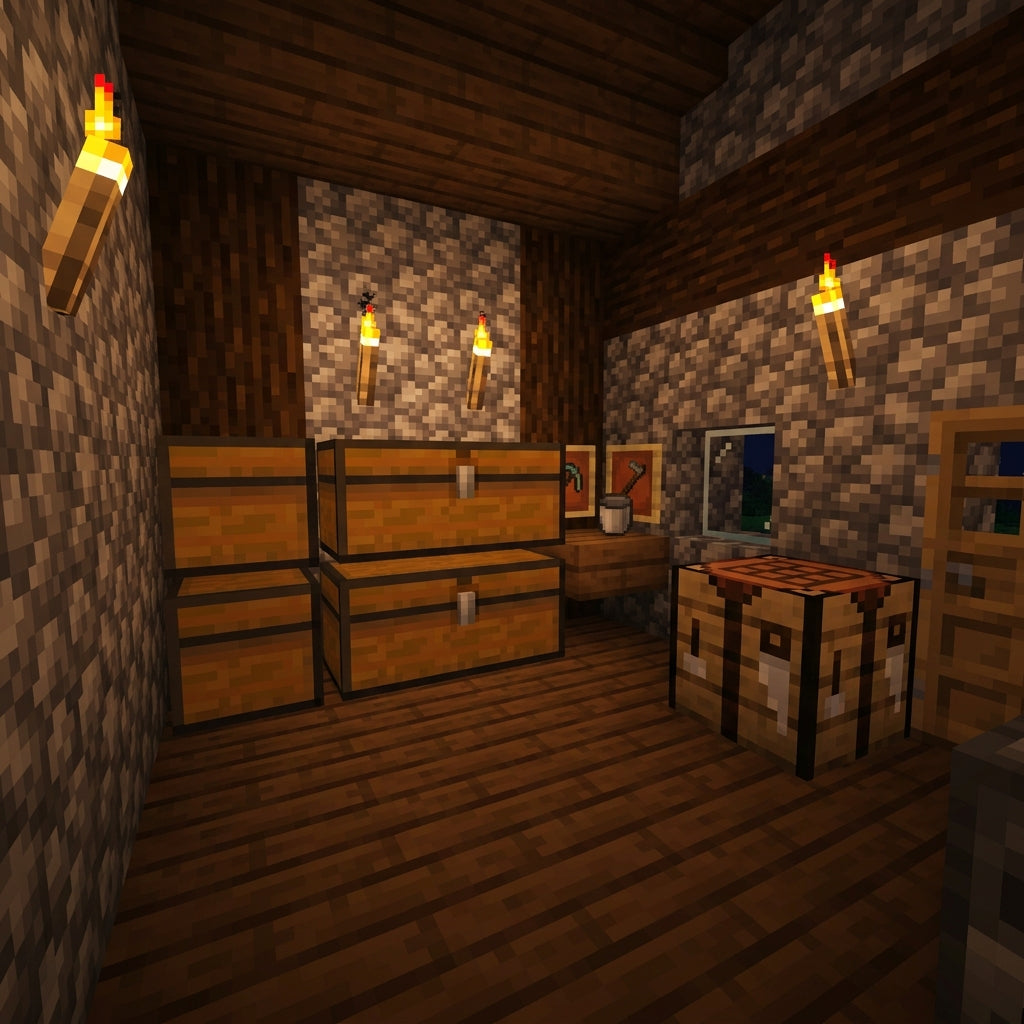 Minecraft Base Interior